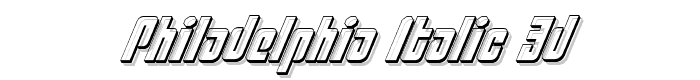 Philadelphia Italic 3D font
